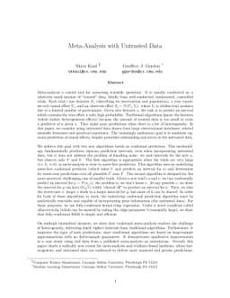 Meta-Analysis with Untrusted Data