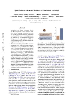 Open (Clinical) LLMs are Sensitive to Instruction Phrasings