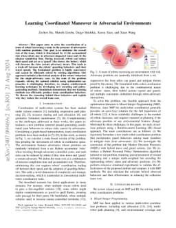 Learning Coordinated Maneuver in Adversarial Environments