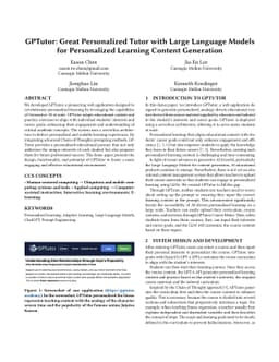 GPTutor: Great Personalized Tutor with Large Language Models for
  Personalized Learning Content Generation