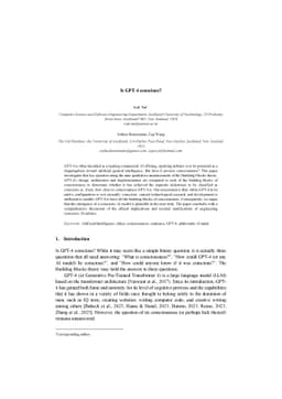 Is GPT-4 conscious?