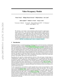 Video Occupancy Models