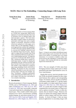 MATE: Meet At The Embedding -- Connecting Images with Long Texts