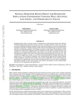 Neural Operator-Based Proxy for Reservoir Simulations Considering
  Varying Well Settings, Locations, and Permeability Fields