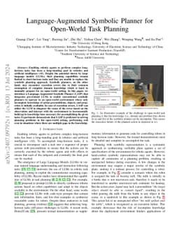 Language-Augmented Symbolic Planner for Open-World Task Planning