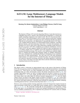 IoT-LM: Large Multisensory Language Models for the Internet of Things