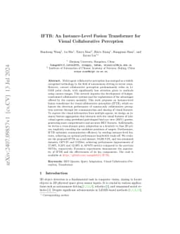 IFTR: An Instance-Level Fusion Transformer for Visual Collaborative
  Perception