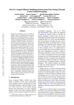 sPhinX: Sample Efficient Multilingual Instruction Fine-Tuning Through
  N-shot Guided Prompting