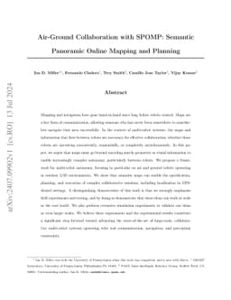 Air-Ground Collaboration with SPOMP: Semantic Panoramic Online Mapping
  and Planning