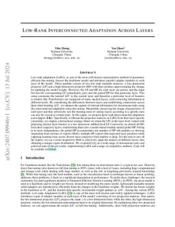 Low-Rank Interconnected Adaptation Across Layers