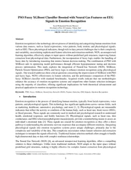 PSO Fuzzy XGBoost Classifier Boosted with Neural Gas Features on EEG
  Signals in Emotion Recognition