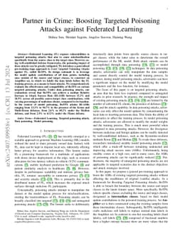 Partner in Crime: Boosting Targeted Poisoning Attacks against Federated Learning