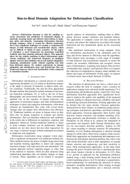 Sim-to-Real Domain Adaptation for Deformation Classification