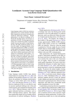 LeanQuant: Accurate Large Language Model Quantization with
  Loss-Error-Aware Grid
