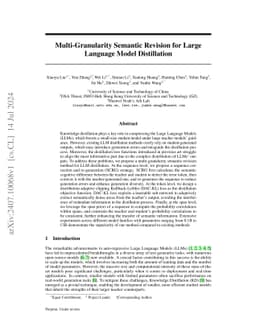 Multi-Granularity Semantic Revision for Large Language Model
  Distillation