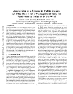 Accelerator-as-a-Service in Public Clouds: An Intra-Host Traffic
  Management View for Performance Isolation in the Wild