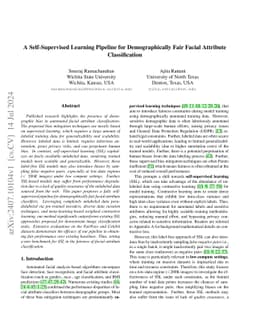 A Self-Supervised Learning Pipeline for Demographically Fair Facial
  Attribute Classification