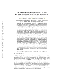 RAPiD-Seg: Range-Aware Pointwise Distance Distribution Networks for 3D
  LiDAR Segmentation