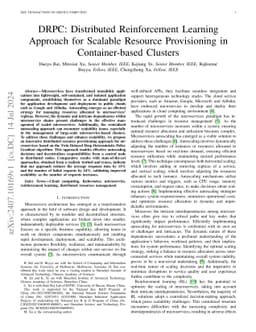 DRPC: Distributed Reinforcement Learning Approach for Scalable Resource
  Provisioning in Container-based Clusters
