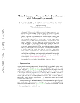 Masked Generative Video-to-Audio Transformers with Enhanced
  Synchronicity