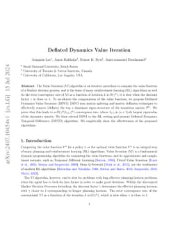 Deflated Dynamics Value Iteration