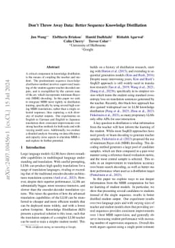 Don't Throw Away Data: Better Sequence Knowledge Distillation