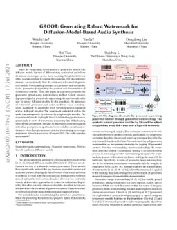 GROOT: Generating Robust Watermark for Diffusion-Model-Based Audio
  Synthesis