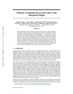 CIBench: Evaluating Your LLMs with a Code Interpreter Plugin