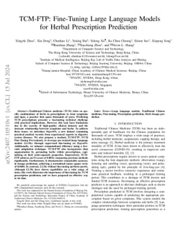 TCM-FTP: Fine-Tuning Large Language Models for Herbal Prescription
  Prediction