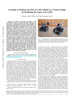 Learning to Estimate the Pose of a Peer Robot in a Camera Image by
  Predicting the States of its LEDs