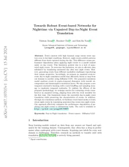 Towards Robust Event-based Networks for Nighttime via Unpaired
  Day-to-Night Event Translation