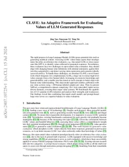 CLAVE: An Adaptive Framework for Evaluating Values of LLM Generated
  Responses