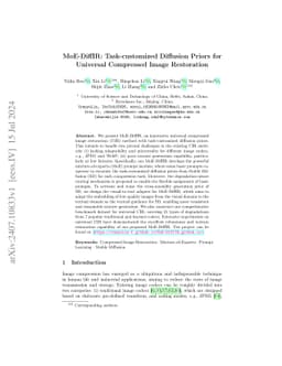 MoE-DiffIR: Task-customized Diffusion Priors for Universal Compressed
  Image Restoration