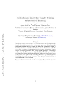 Exploration in Knowledge Transfer Utilizing Reinforcement Learning