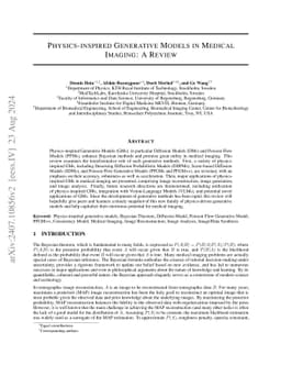 Physics-Inspired Generative Models in Medical Imaging: A Review