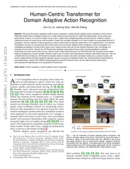 Human-Centric Transformer for Domain Adaptive Action Recognition
