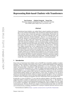 Representing Rule-based Chatbots with Transformers