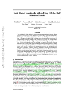 InVi: Object Insertion In Videos Using Off-the-Shelf Diffusion Models