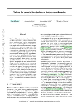 Walking the Values in Bayesian Inverse Reinforcement Learning