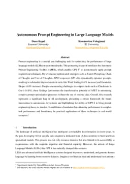 Autonomous Prompt Engineering in Large Language Models