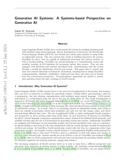 Generative AI Systems: A Systems-based Perspective on Generative AI