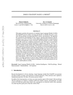 Does ChatGPT Have a Mind?