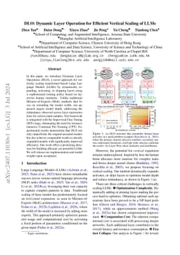 DLO: Dynamic Layer Operation for Efficient Vertical Scaling of LLMs