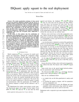 ISQuant: apply squant to the real deployment