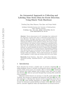 An Automated Approach to Collecting and Labeling Time Series Data for
  Event Detection Using Elastic Node Hardware