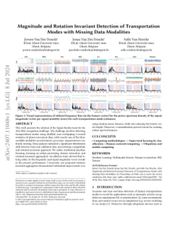 Magnitude and Rotation Invariant Detection of Transportation Modes with
  Missing Data Modalities