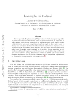 Learning by the F-adjoint