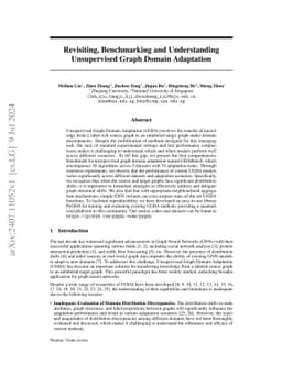 Revisiting, Benchmarking and Understanding Unsupervised Graph Domain
  Adaptation