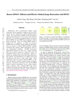 Restore-RWKV: Efficient and Effective Medical Image Restoration with RWKV