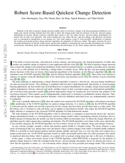 Robust Score-Based Quickest Change Detection